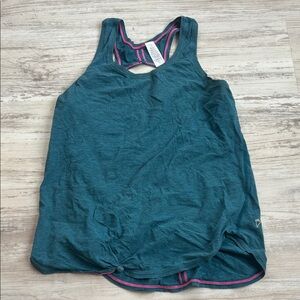 Ivivva Teal Tank Top with Pink Accents
